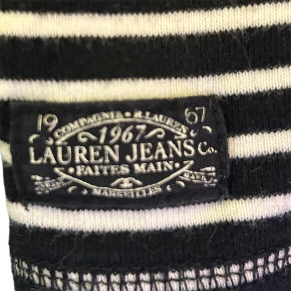 Lauren Ralph Lauren Striped Long Sleeve Shirt - Elbow Patches - SZ S - Picture 7 of 9